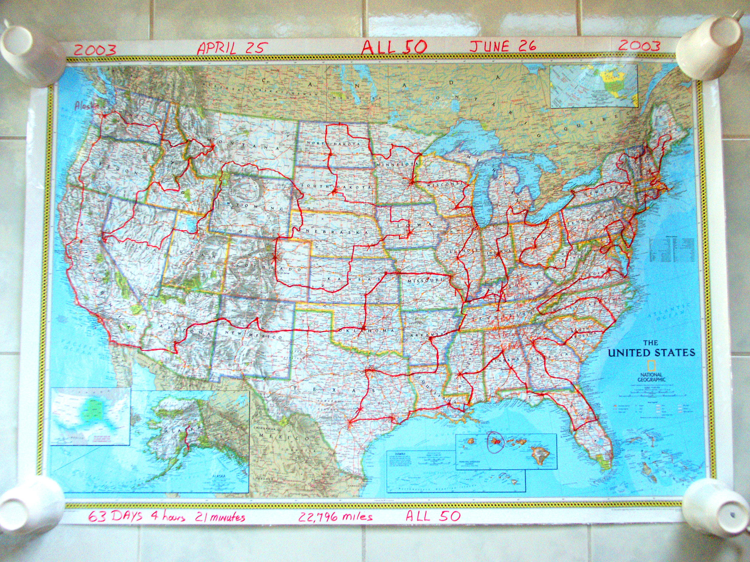High-res enlargement of All 50 road trip