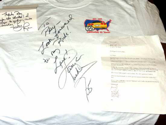 All 50 Shirt w/Tanya Tucker's autograph & note(s)